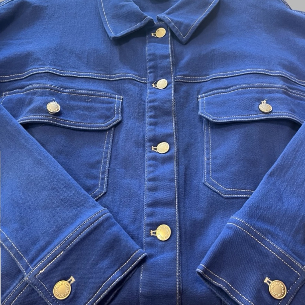 NWOT BY.DYLN Cooper Jacket in Cobalt, which features an oversized fit, Size S - Picture 9 of 12